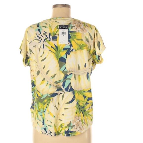 Chaps tropical printed Dolman Top - Picture 3 of 4